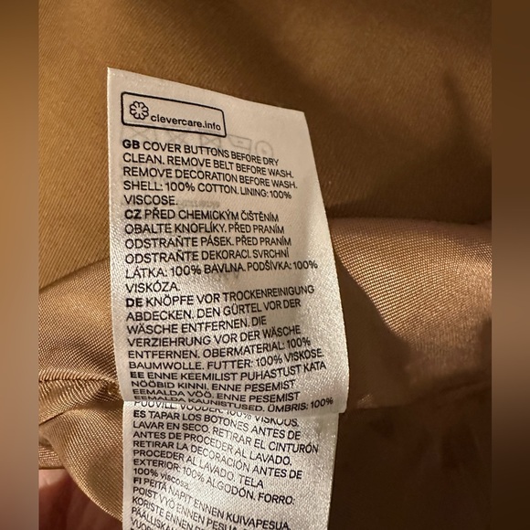 HM STUDIO Collection by Pernille Brown Khaki Belted Heavy Trench Coat - Picture 12 of 12